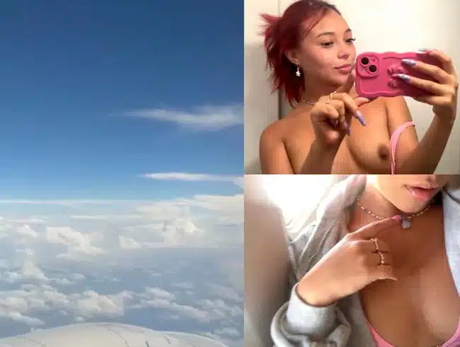 masturbation and pee in the airplane bathroom