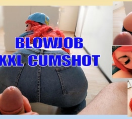 BLOWJOB MIT XXL CUMSHOT IM GESICHT