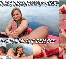 RISKANTER TRETBOOTFICK CREAMPIE IN DER MITTE DES SEES