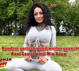 GERMAN SCOUT - Kondom gerissen und weiter gefickt - Anal Casting mit Mia Roux Teil 2