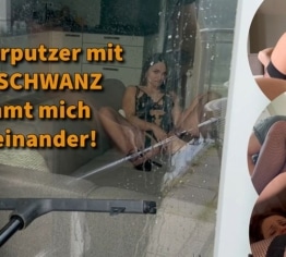 Fensterputzer mit XXL COCK nimmt mich auseinander!