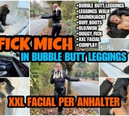 FUCK ME IN BUBBLE BUTT LEGGINGS | XXL Facial by hitchhiking